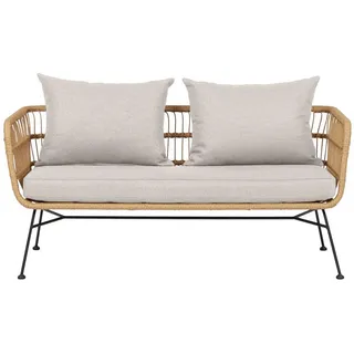ebuy24 Gartensofa Beige , Holzwerkstoff , 141x65x72 cm , Gartenmöbel, Loungemöbel, Gartensofas & Loungesofas
