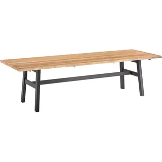 Niehoff Gartentisch 280 x 95 x 76 cm Teak gebürstet/Grau