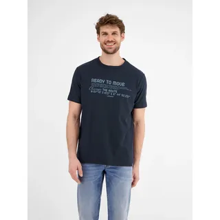 LERROS T-Shirt mit Schriftzug, blau