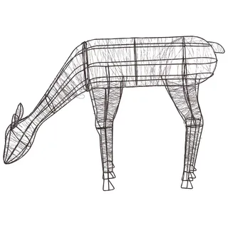 BELIANI Outdoor LED Weihnachtsbeleuchtung Schwarz Metall 70 cm Renntierform mit Stromanschluss Animiert für Außen Deko Adventsdekoration - Schwarz