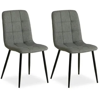 Esszimmerstuhl 2er Set Grau