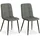 Küchenstuhl gepolstert grau 2er Set