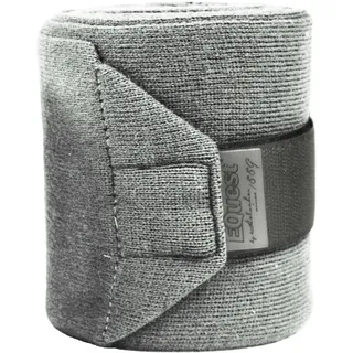 EQuest Acryl-Strickbandagen für Pferde Set 2 St 2,5 m M grau
