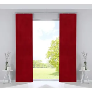 Gardinenbox Milano Paneelwagen 245 x 60 cm Rot 2 St.
