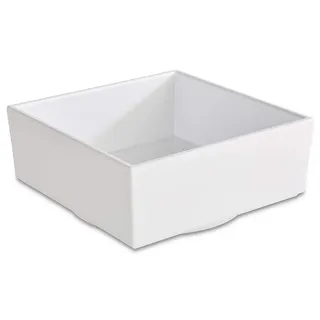 APS 15485 Schale/Bento Box "ASIA PLUS", 7,5 x 7,5 cm, Höhe 3 cm, Melamin, schwarz matt/rot glänzend
