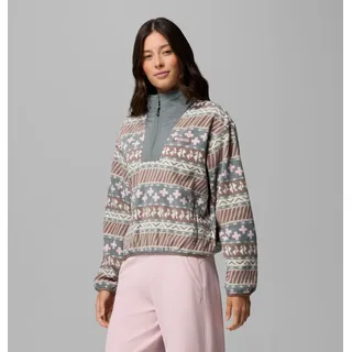 Columbia Fleecepullover "Sequoia Grove II Printed Half Zip", mit Halbreißverschluss, aus Polyester-Fleece, Langarm-Design, iron wizard island