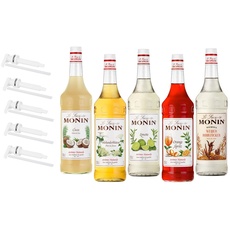 Monin Probierpaket Bar Cocktail 5 x 1 l, inkl. 5 Pumpen