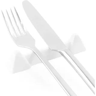 Holst Porzellan KP 102 Besteckhalter und Messerbank Pyramide 11 x 2 x 3 cm, weiß, 6 Einheiten