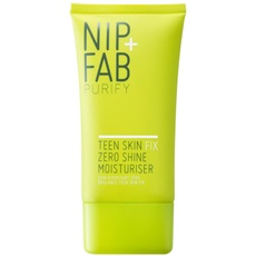Nip + Fab Teen Skin Fix Zero Shine | Anti-Akne-Behandlung Feuchtigkeitsspendende Gesichtscreme mit Niacinamid und Antioxidativem Wasabi-Extrakt | Mattierende Gesichtscreme | Talgkontrolle | 40 ml