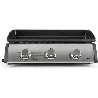 Plancha gaz LIVOO - 3 Brenner - 61 x 38 cm - DOC277