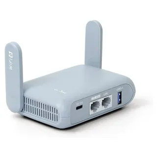 Gl.iNet GL-MT3000 (Beryl AX) Mobile Reise-Router, WiFi 6 Router, VPN Mobiler WLAN Router Mobil, Pocket WiFi, 2.5G Gigacube Port, Openwrt/Wireguard/Home