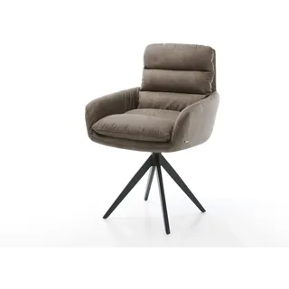 DeLife Esszimmerstuhl Abelia-Flex Mikrofaser taupe