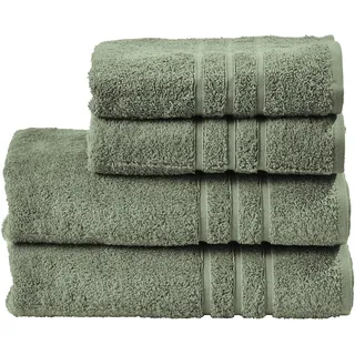 done.® Handtuch Set »Daily Uni« 2x Handtücher (50x100 cm) & 2 Duschtücher(70x140 cm), grün