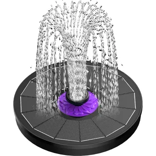 SZMP Solar Springbrunnen für außen 3.5W, Runden Solarbrunnen Teichpumpe Solar mit 8 Düse & 4 Fixer, Solar Wasserpumpe Solar schwimmender Fontäne Pumpe für Garten, Vogel-Bad, Teich, Fisch-Behälter