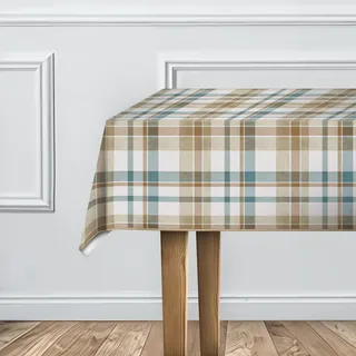 d-c-fix Wachstuchtischdecke – Borneo blau (130 x 160 cm eckig) – Tischunterlage für Küchen- und Esstisch – lebensmittelechtes & abwaschbares Esstischset