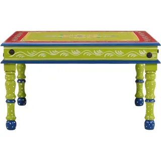 vidaXL Couchtisch Grün Handbemalt Massivholz Mango - Grün