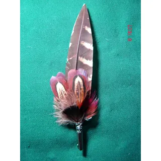 bayrische Trachten Hutfeder Hutschmuck Fasan mit Halter Trachtenhutfeder Nr808N