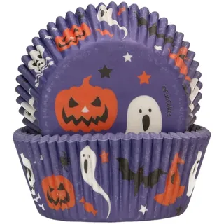 FunCakes Baking Cups Spooky Halloween: Backförmchen aus Fettdichtem Papier für Cupcakes und Muffins, Muffinförmchen, Cupcake Förmchen, Perfekt für eine gruselige Halloweenparty - 48 Stück