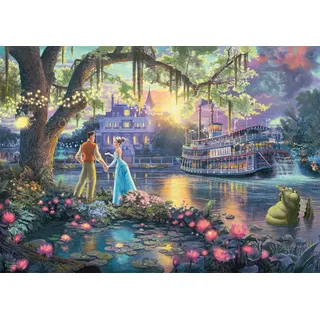 Schmidt Spiele 57527 - Thomas Kinkade, Disney, Die Prinzessin und der Frosch (Froschkönig), Puzzle, 1000 Teile