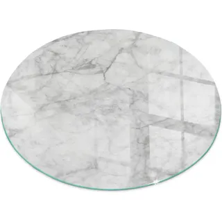 Marmor Textur Muster – Glasbodenplatte für – Kaminofen – Kaminplatte Glas – Schutzglas – Funkenschutzplatte –Glasbodenplatte Feuerfeste – Hitzeschutzplatte – Bodenschutz aus Glas – fi 60cm