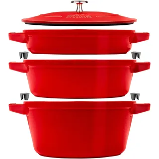 Staub Topf-Set 3-tlg. Kochtopf + Schmortopf + Bratpfanne