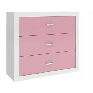 Kommode mit 3 schubladen kinderkommode jugend Filip Rosa - Rosa