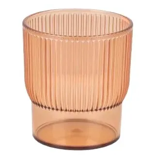 Urban Living Samba Kunststoffglas, 300 ml, Durchmesser 7,7 cm x Höhe 8,5 cm, Terracotta