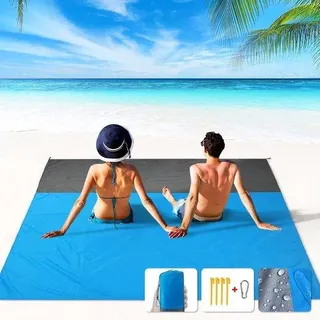 Große Stranddecke - sandfrei und wasserdicht - 1 Stück - 210 x 200 cm