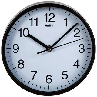 Unity-Wanduhr, Radcliffe, Silent Sweep, Modern, Schwarz, 20 cm
