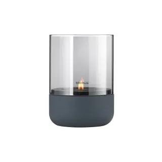 BLOMUS Windlicht Calma Stein, Marmor, Granit Grau Dunkelgrau S (Small)