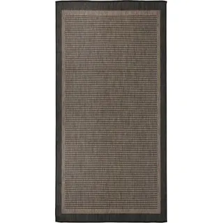 Outdoor-Teppich Flachgewebe 100x200 cm Dunkelbraun - Braun