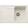SONA 45 S links Einbau von Oben silgranit softweiß Handbetätigung 780 x 500 mm