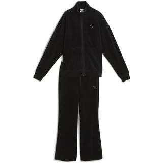 Puma Velour Rib Relaxed Trainingsanzug Damen Velours Suit op puma black M