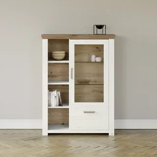 Set One by Musterring Highboard 105 x 143 x 42 cm weiß