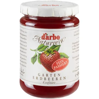 d'arbo Darbo Naturrein Erdbeeren Konfitüre passiert 450g