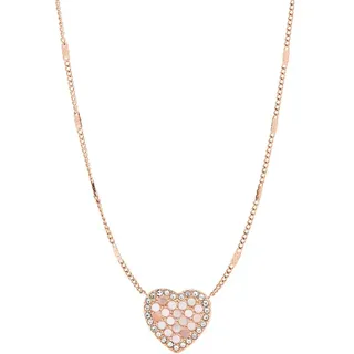 Fossil Val Mosaic Heart Edelstahl roségoldfarben