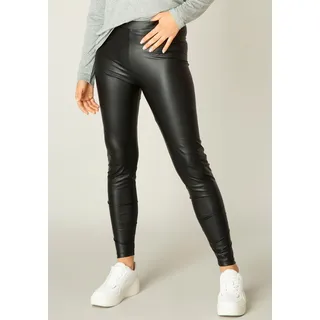 Base Level Leggings »Ysabel«, In glänzender Lederimitat-Optik, schwarz