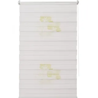 K-HOME Doppelrollo Denia 75 x 150 cm Blume/Grün