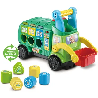 VTech - Recycling-LKW, umweltfreundliches Spielzeug für Kinder + 18 Monate, Recycling-Lernen, Montage aus recyceltem Kunststoff - ESP-Version (3480-541822)