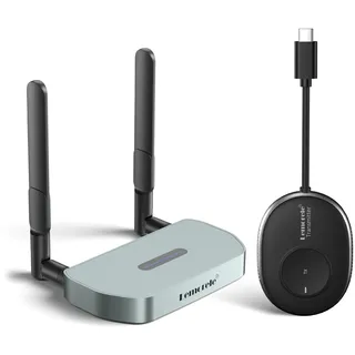 Wireless USB C Transmitter and HDMI Receiver, Lemorele 5G Wireless USB-C HDMI Transmitter,165FT FHD Funkübertragung Drahtlos übertragen to Stream Video von MacBook,Laptops zu HDTV Projektor/Monitoren.