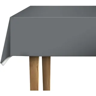d-c-fix Wachstuchtischdecke PVC-frei – Steel Gray (140 x 180 cm eckig) – Tischunterlage für Küchen- und Esstisch – lebensmittelechtes & abwaschbares Esstischset