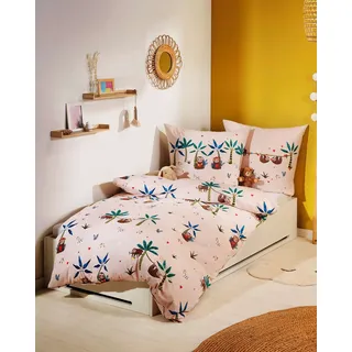 Kaeppel Biber Kinderbettwäsche Verträumte Faultiere pfirsich 135x200 cm + 80x80 cm - Gelb