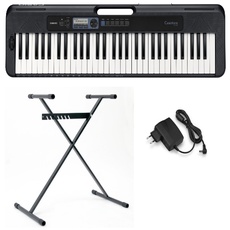 CASIO Home-Keyboard »CT-S300«, (Set, 2 St.), schwarz