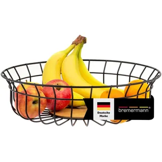 bremermann Obstschale aus Bambus und Metall , 9.5 cm , Geschirr, Schalen & Schüsseln, Obstschalen