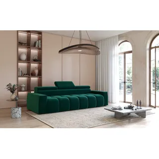 Fun Möbel Bigsofa Couchgarnitur DARCY Megasofa in Stoff Salvador Flaschengrün