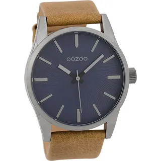 Oozoo Herren Armbanduhr braun Analog struktur Timepieces Lederarmband D2UOC9625A