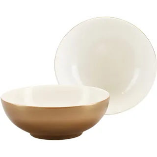 CreaTable Golden Days Müslischale Weiß 2-tlg.