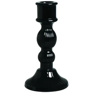 Excelsa Scratch Kerzenhalter, Glas, 8 x 15 x 8 cm 8x15x8 cm Spruzzato Nero