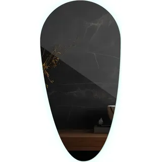 LED Ovaler Tropfenförmiger Hängespiegel - Boho Stil Spiegel - Kalt (6500K) – 35 cm x 70 cm