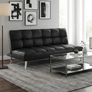 Mendler Sofa HWC-K21, Klappsofa Couch Schlafsofa, Nosagfederung Schlaffunktion Liegefläche 181x107cm ~ Kunst